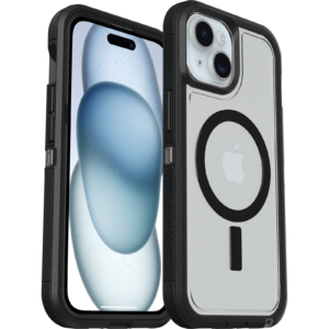 Defender XT for iPhone 17e, iPhone 16e, iPhone 15, iPhone 14, iPhone 13 in Black and Clear